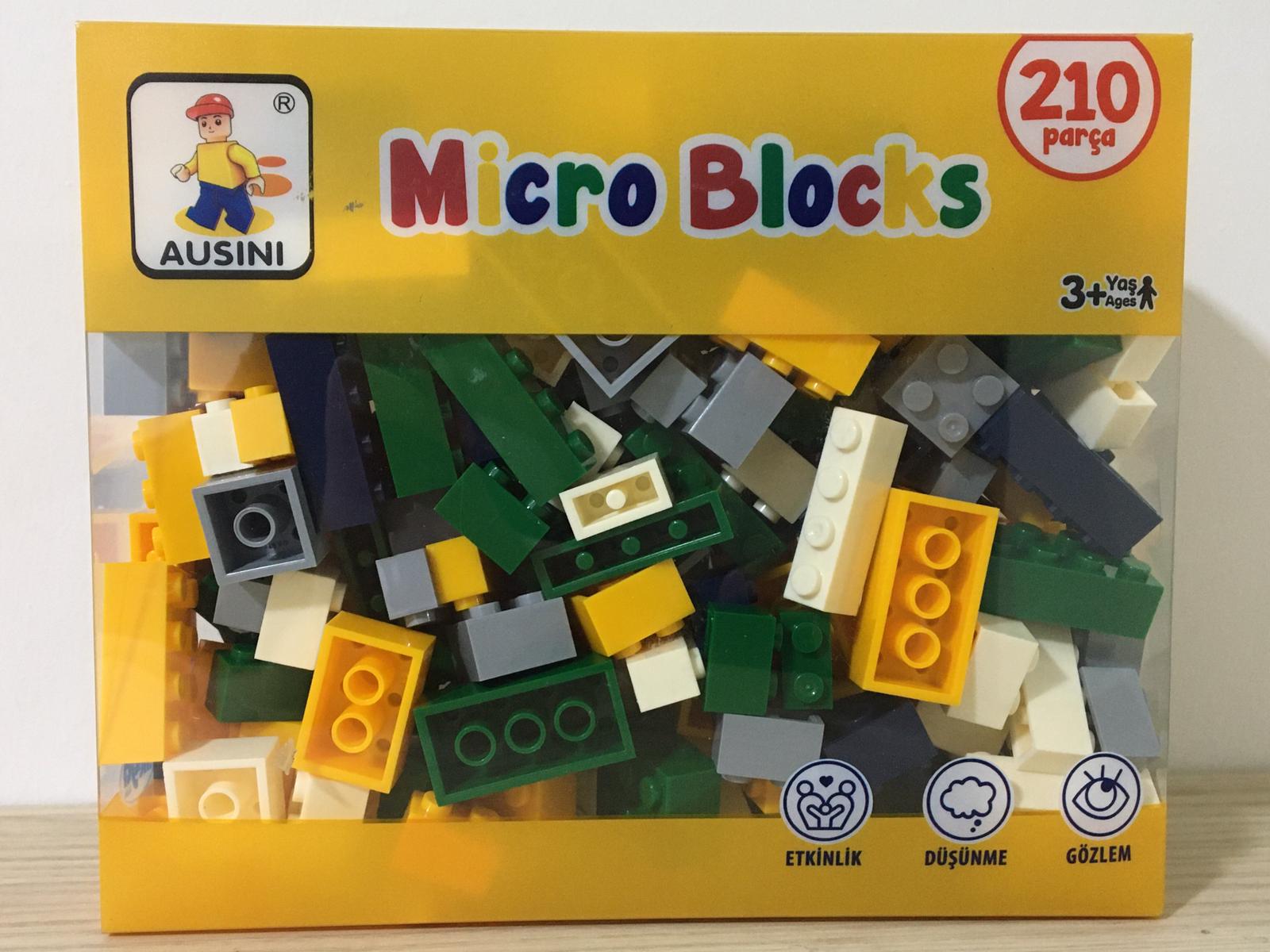 AUSINI-MİCRO BLOCKS-210 PARÇA-ORJİNAL-LEGO-RENKLİ