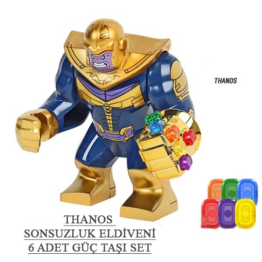Thanos Mini Figür Lego Infinity War + Sonsuzluk Eldiveni 6 Son