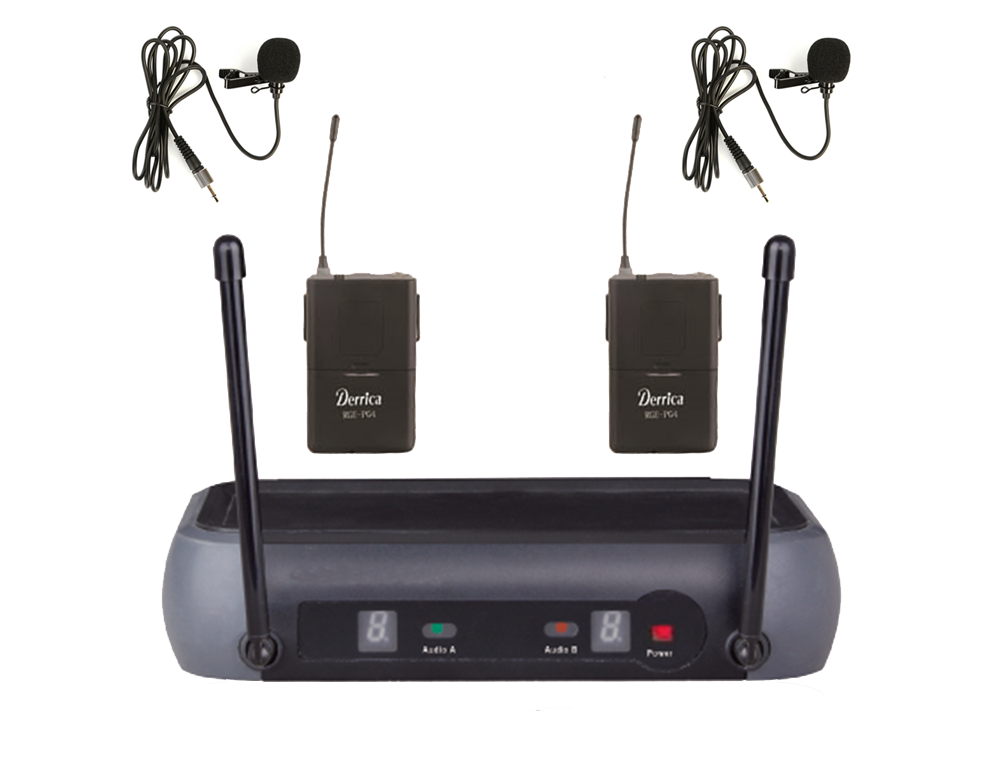 Derrica V-266HH VHF Kablosuz Telsiz Çift Yaka Mikrofon