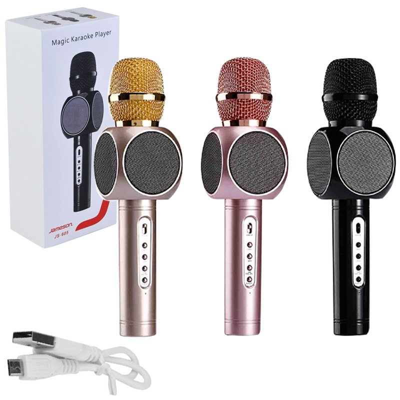 Jameson Bluetooth Dahili Hoparlör Karaoke Mikrofon JS-605  KR-44