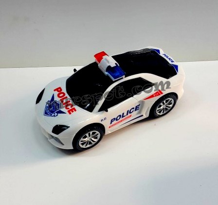 Pilli Polis Arabası 3D Işıklı Oyuncak Sesli Işıklı Polis Arabası