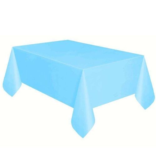 açık mavi masa örtüsü
