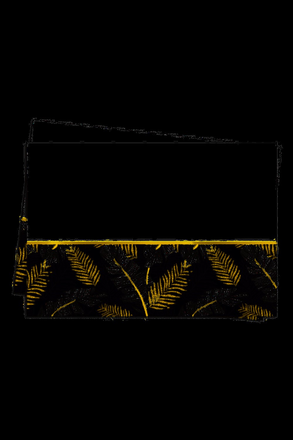 Roll-Up Masa Örtüsü Plastik Altın Simli Yapraklar Siyah 120x180