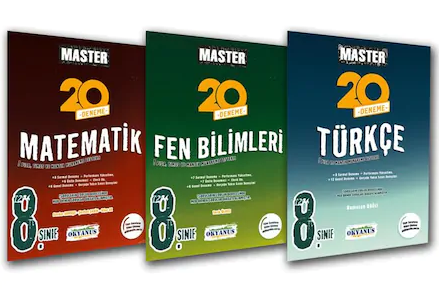 Okyanus 8.Sınıf Master 20 Türkçe, Matematik, Fen Denemeleri