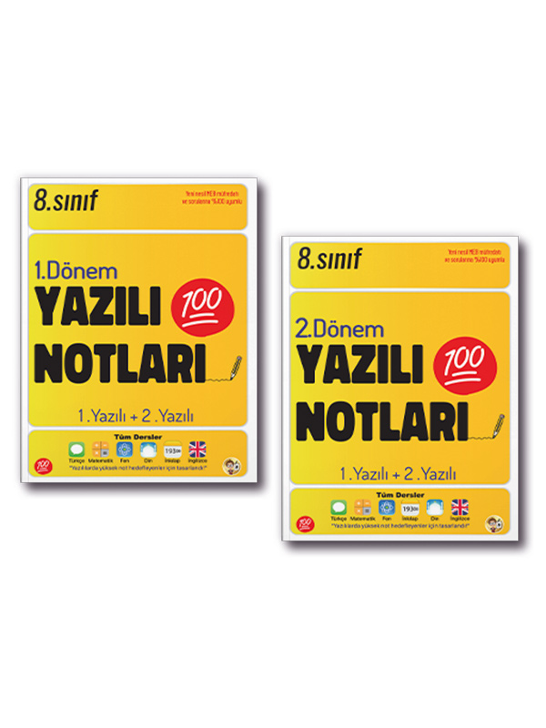 Tonguç 8. Sınıf Yazılı Notları Set 2 Kitap - 1. Ve 2. Dönem - 1. Ve 2 ...