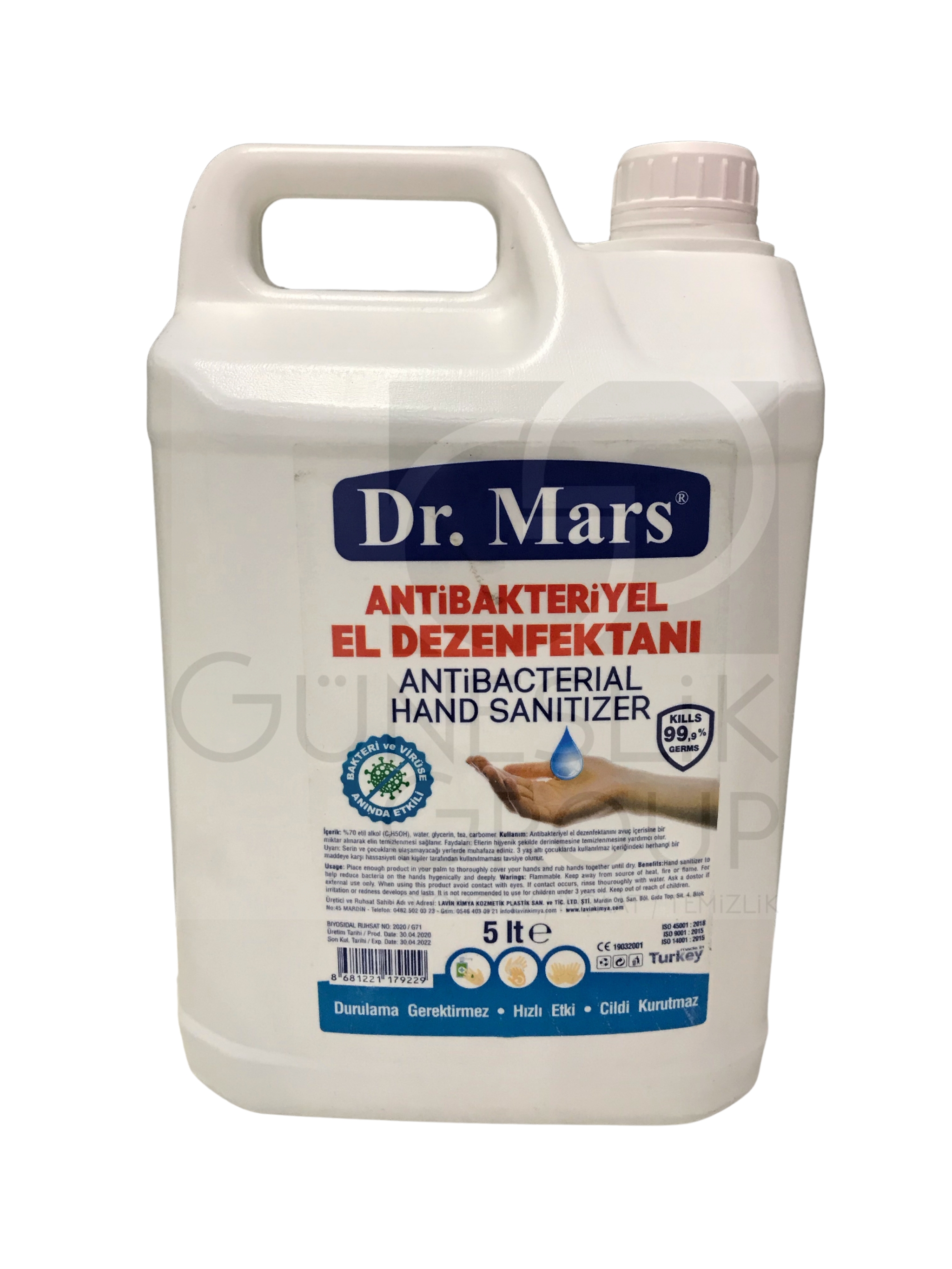 DR. MARS Antibakteriyel El Dezenfektanı - 5 Lt