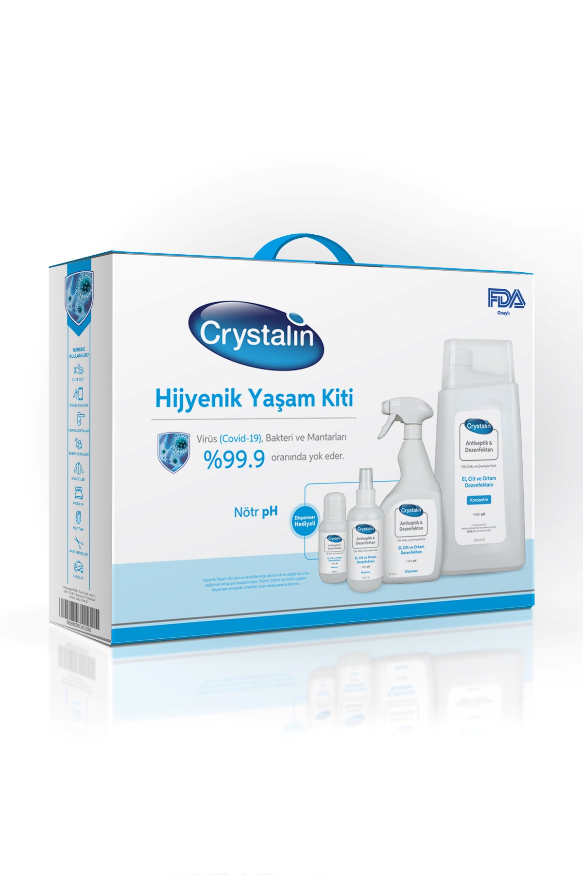 Crystalin Eco 10 Lt (10 x 1000 ml) El Cilt Ortam Dezenfektanı