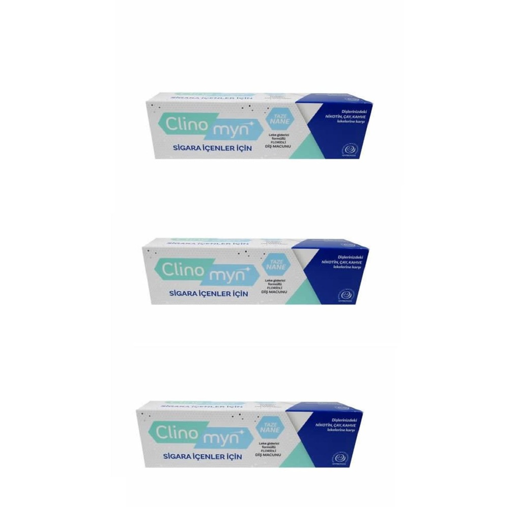 Clinomyn Smokers Fresh Mint Sigara İçenler için Diş Macunu 75 ML x 3
