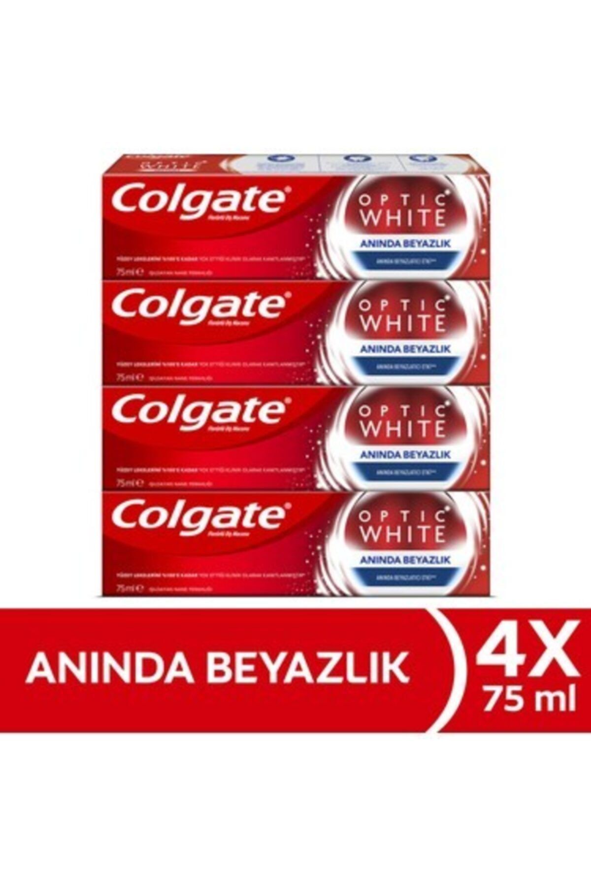 Colgate Optic White Anında Beyazlık 75 ml x 4