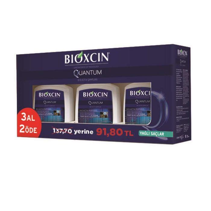 Bioxcin Quantum 3 Al 2 Öde Şampuan Yağlı Saçlar İçin 3 x 300 ml.