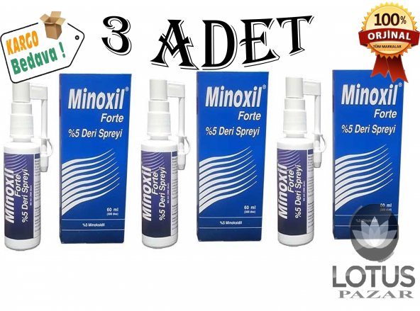 Minoxil_Forte %5 Spreyl 3 Adet