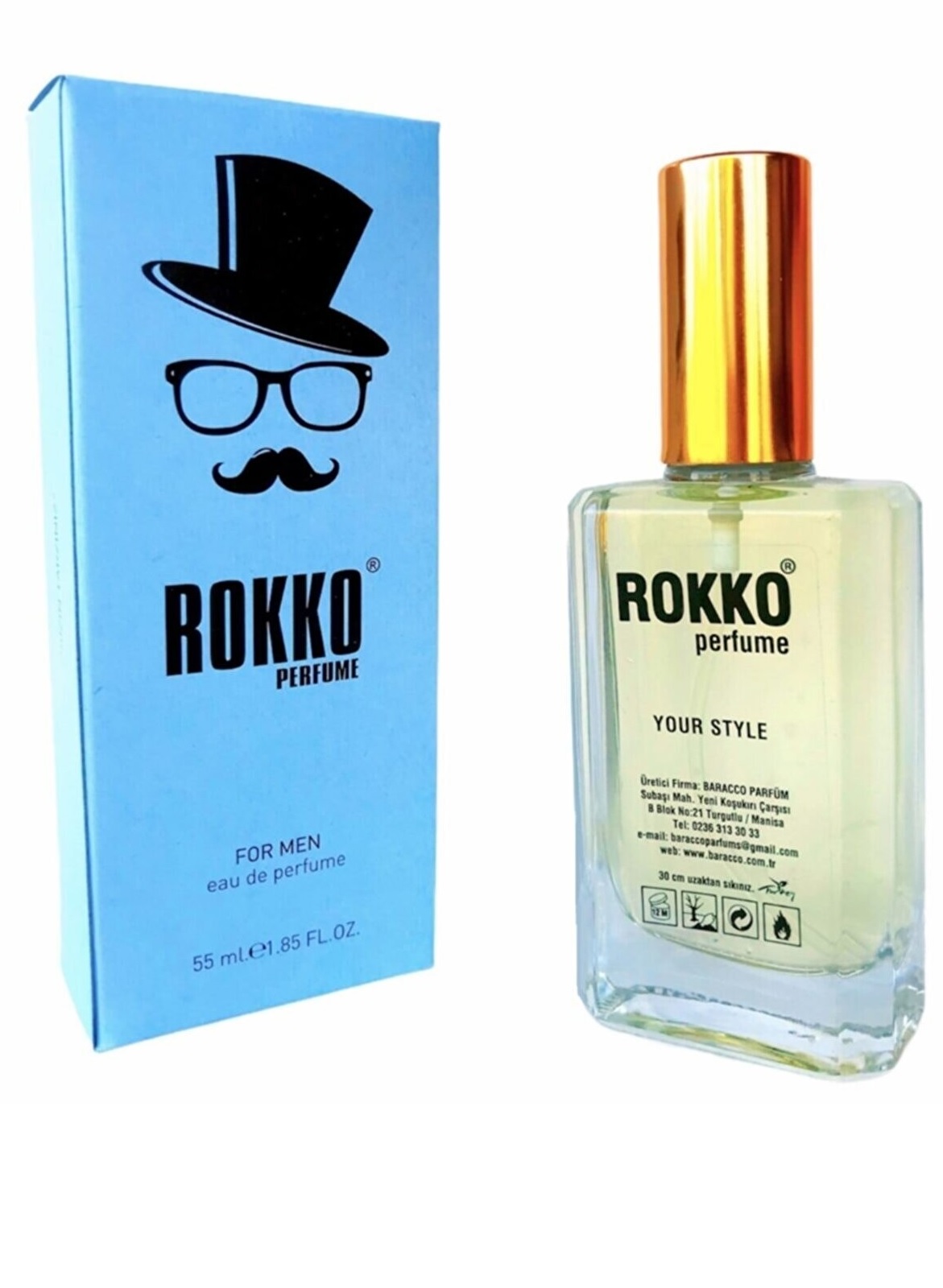 Rokko Odunsu ve Çiçek Kokulu Erkek Parfüm EDP 55 ML