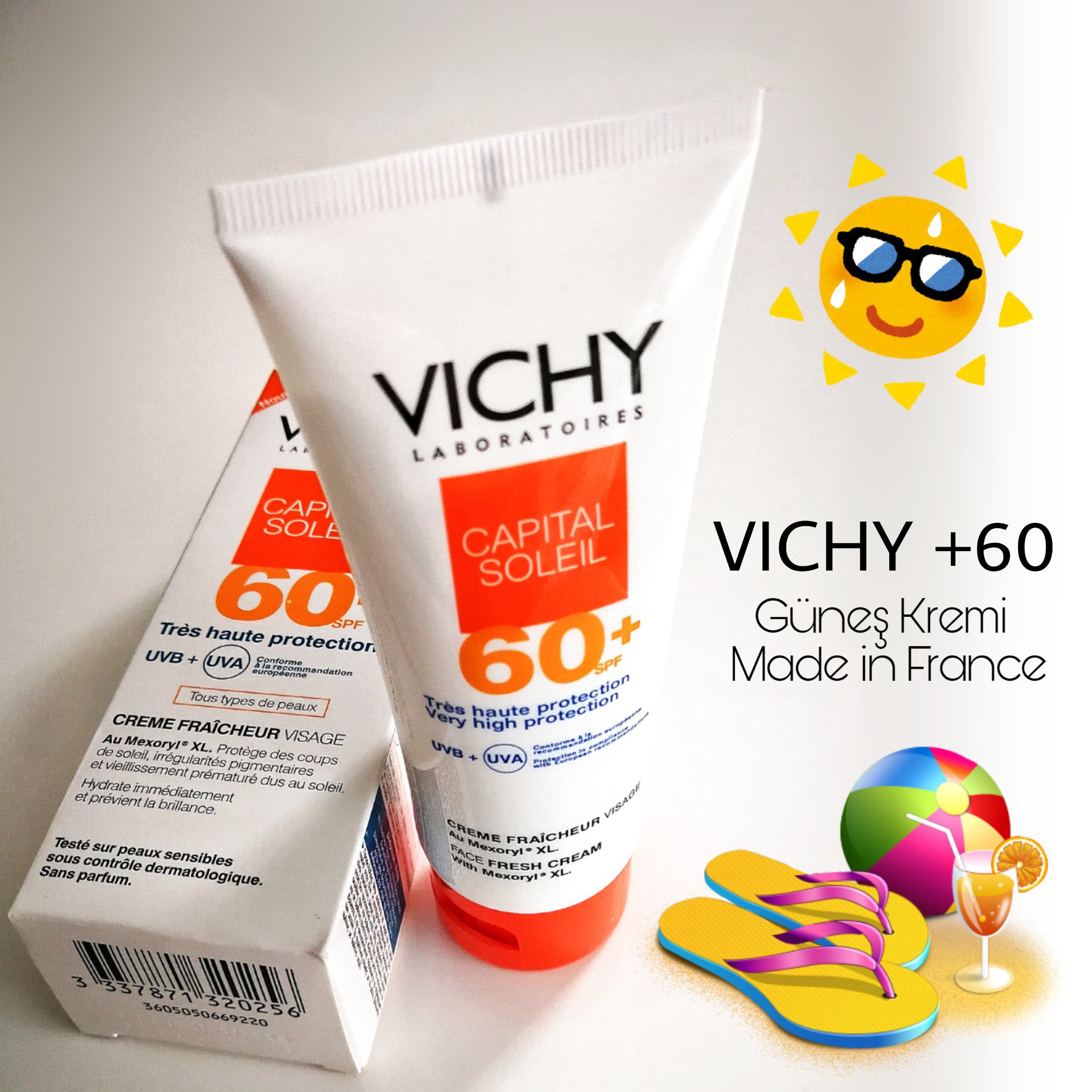 Vichy Capital Soil 60+ Spf Güneş Kremi UVB UVA 100 ml Uygun