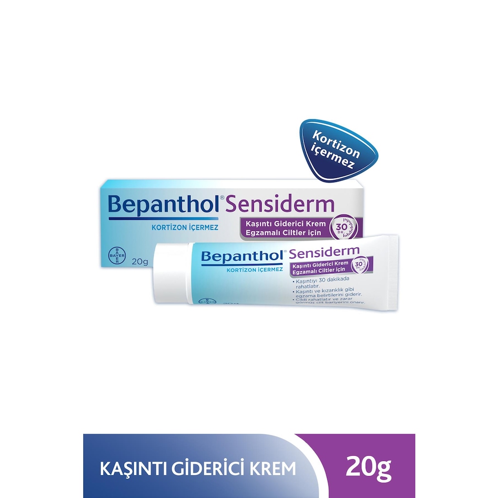 Bepanthol Sensiderm Kortizon Icermeyen Kaşıntı Giderici Krem 20 G