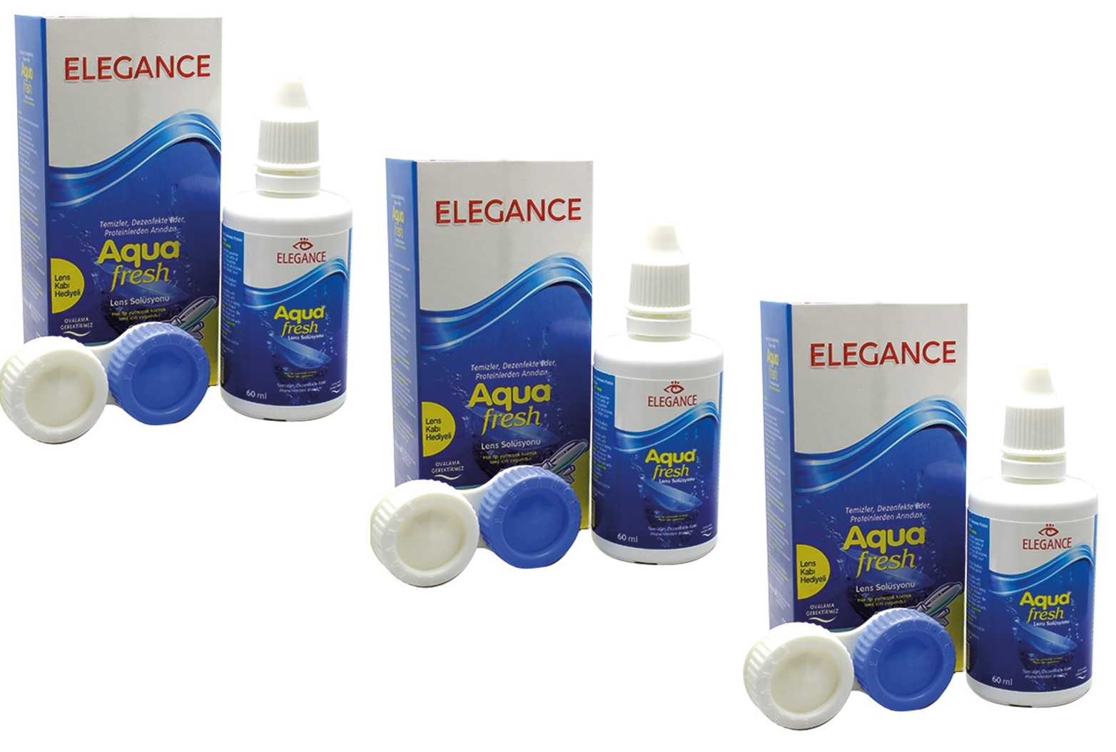 Elegance Aqua Fresh 60 ml*3 PAKET Lens Solüsyonu Skt:09/2022