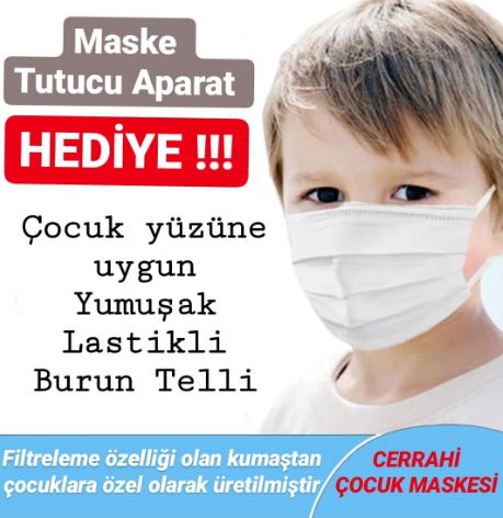 Cerrahi çocuk maskesi, Tek kullanımlık 50 adet maske