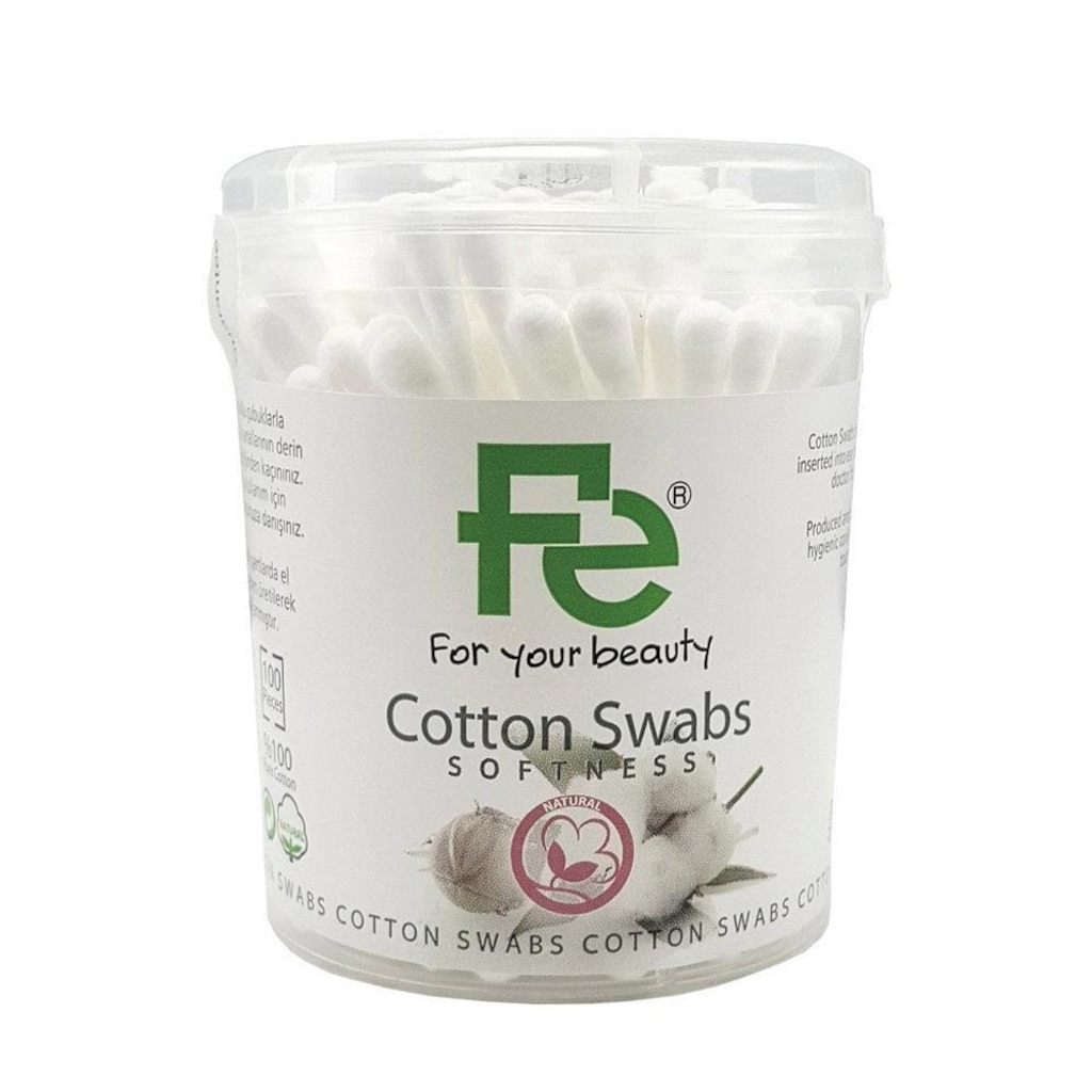 Fe Cotton Swabs Kulak Temizleme Pamuğu 100'lü