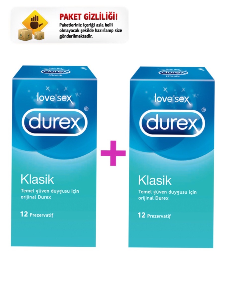 Durex Klasik Prezervatif 2`li Paket