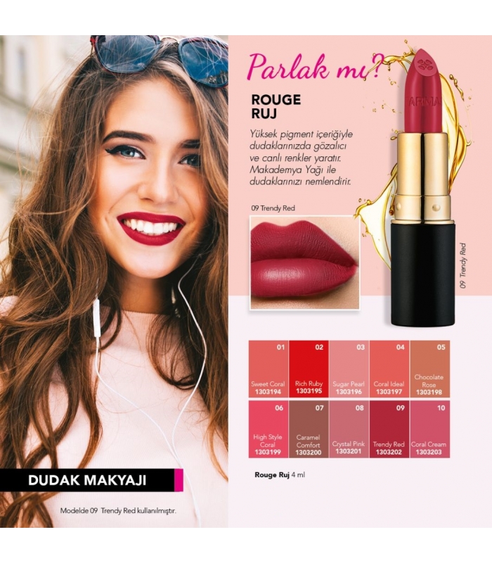 Farmasi Rouge Ruj 09 Trendy Red 4 Gr N11com
