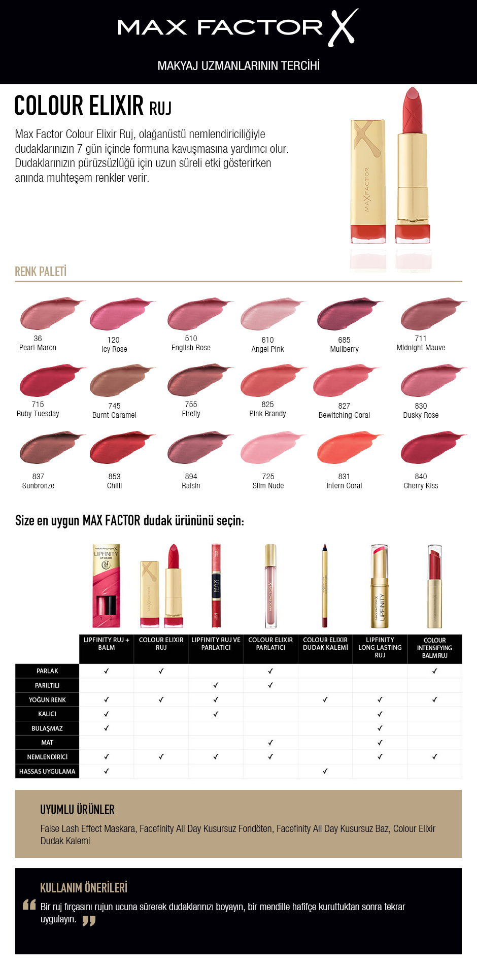 Max Factor Colour Elixir Ruj 825 Pink Brandy N11com