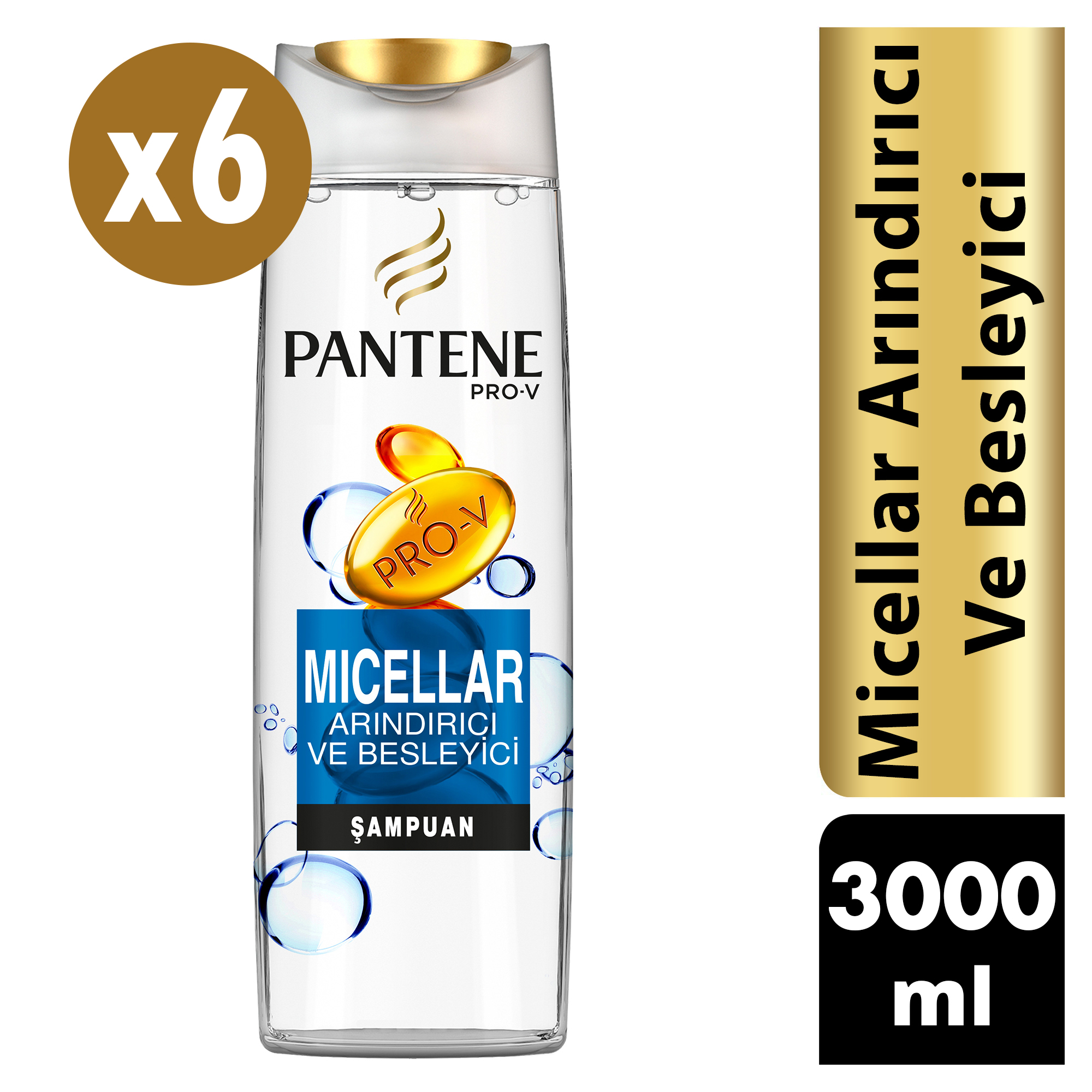 Pantene Micellar Arındırıcı ve Besliyici Şampuan 6*500=3000 ml