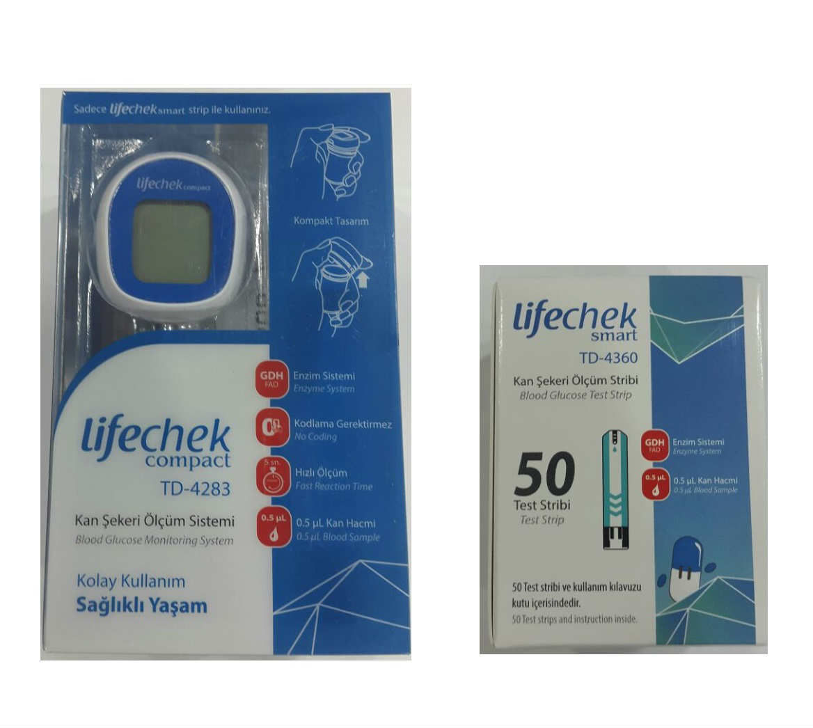 Lifechek Kan Şeker Ölçme Cihazı + STRİP (ÇUBUK) HEDİYE