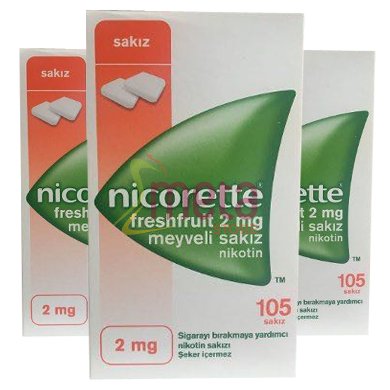3 Adet Nicorette 2 Mg Meyveli Sakız 105 tb
