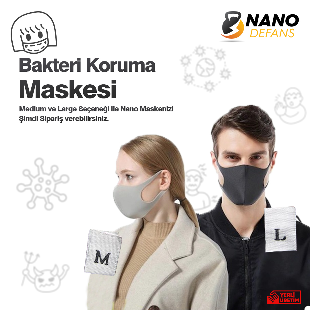 Yıkanabilir Korumalı Özel Nano Maske Rahat Kullanışlı