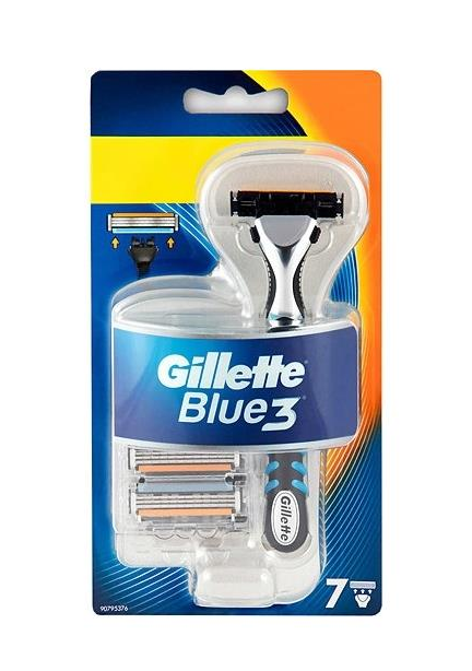 Gillette Blue3 Tıraş Makinesi 1 Up + Yedek Başlık 7'li