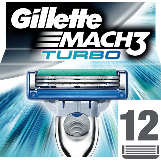 Gillette Mach 3 Turbo 12'li Yedek Tıraş Bıçağı
