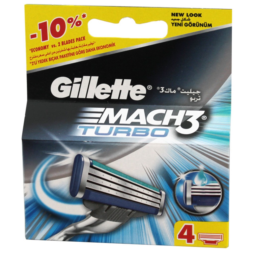 Gillette Tıraş Bıçağı Mach3 Turbo 4'lü Başlık