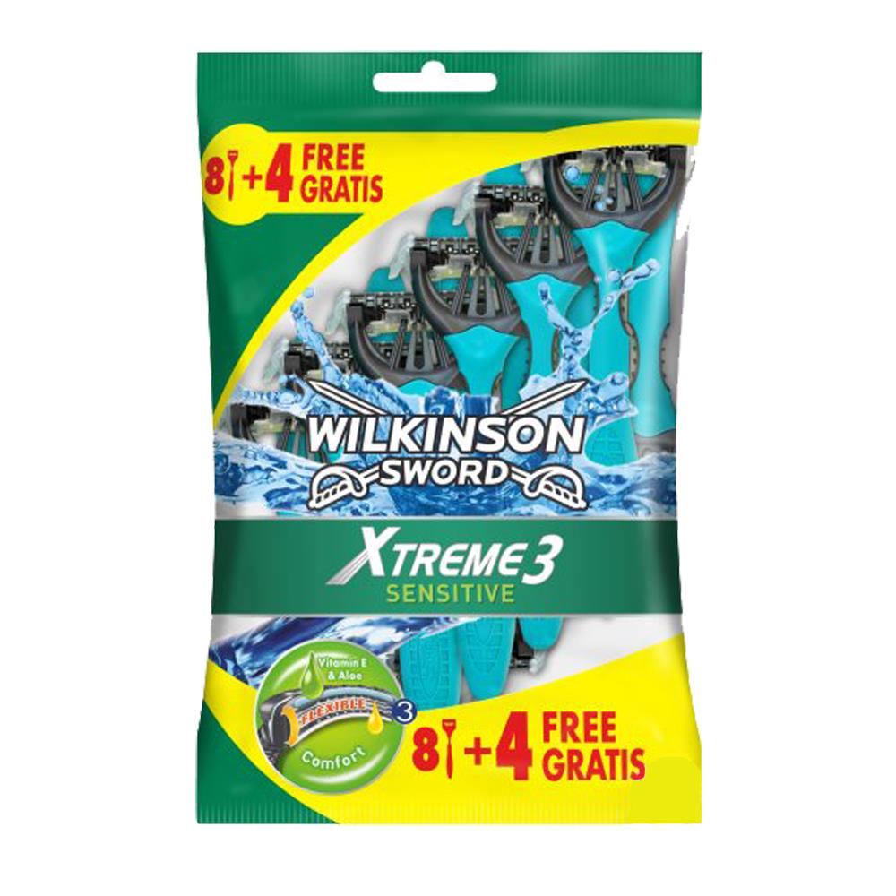 Wilkinson Sword Xtreme 3 Sensitive 8+4 Üç Bıçaklı Kullan At Tıraş