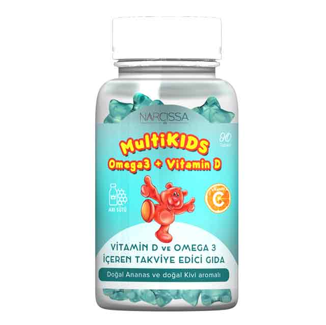 Narcissa Multikids Omega3 & Vitamin D İçeren Takviye Edici Gıda