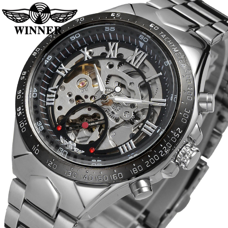 Winner W8067 İskelet Otomatik Çelik Erkek Kol Saati