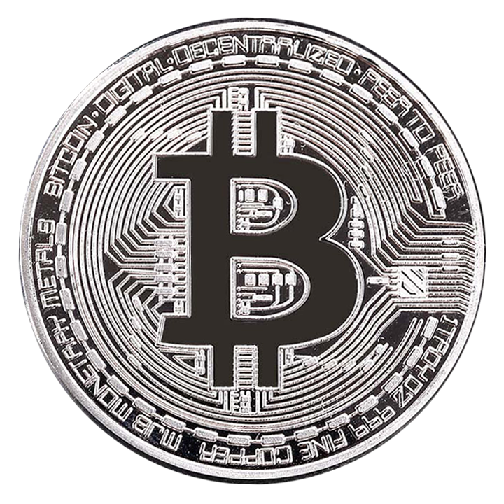 Bitcoin Hatıra Parası Gümüş Kaplama