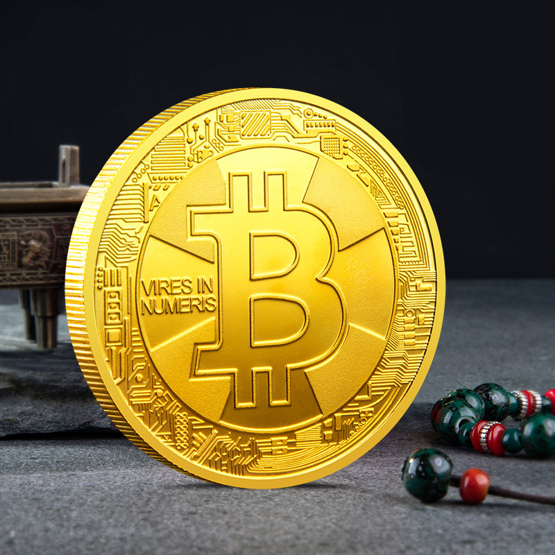 Bitcoin Madeni Para Altın Rengi Hatıra Koleksiyon Kutulu Coin