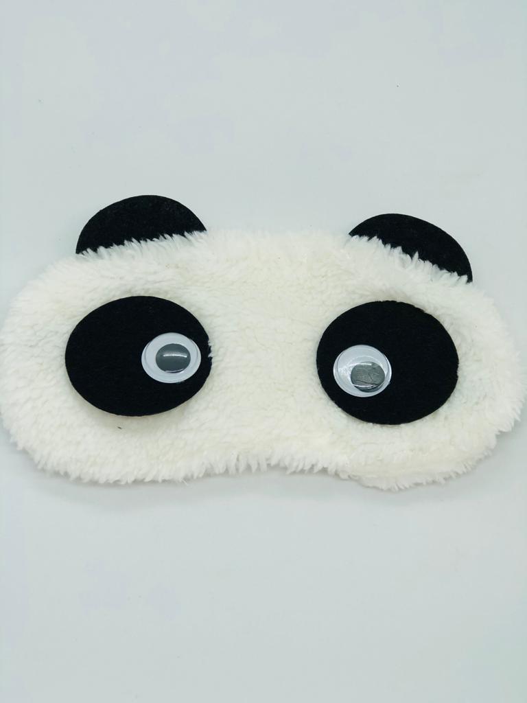 Peluş Panda Uyku Bandı Beyaz Göz Bandı