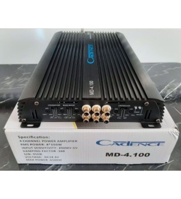 Cadence MD 4.100 6500W 4 Kanal Pro Seri Midrange Oto Amfi