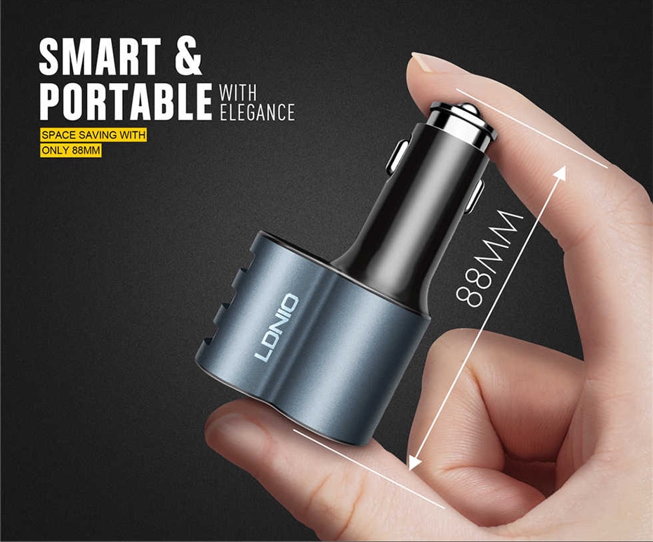 LDNIO Car charger with cigratte socket (8)