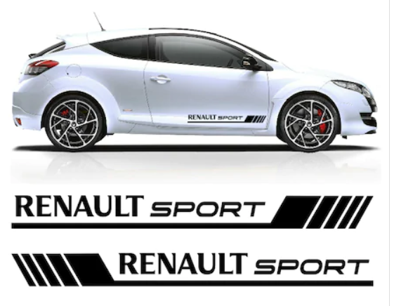2 Adet Renault Sport Kapı Sticker, Oto Sticker