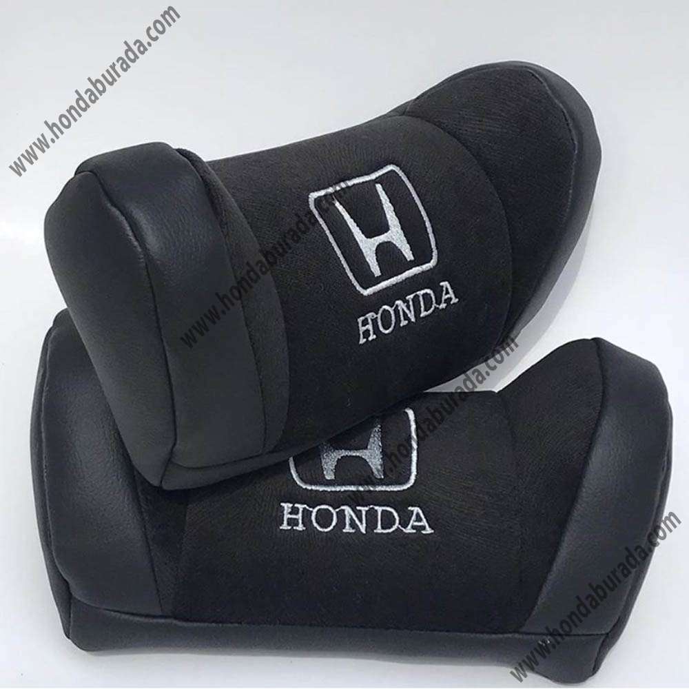 Beyaz Honda Logolu Lüx Siyah Boyun Yastığı