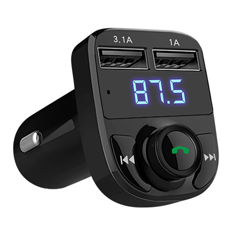 Car X8 Fm Transmitter Bluetooth Araç Kiti 4.0 Micro SD USB Şarj