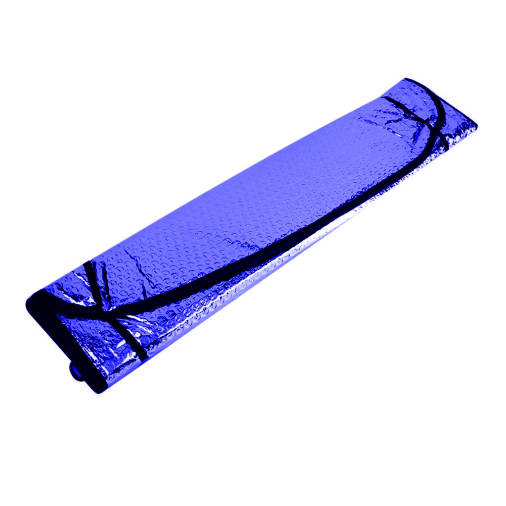 Metalize Ön Cam Oto Güneşliği Mavi Nikel Büyük 140X70Cm (446123442)