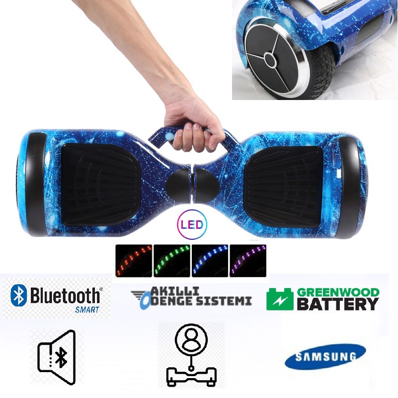 6,5" Smart Balance + Akıllı Denge + Bluetooth + Taşıma Kollu