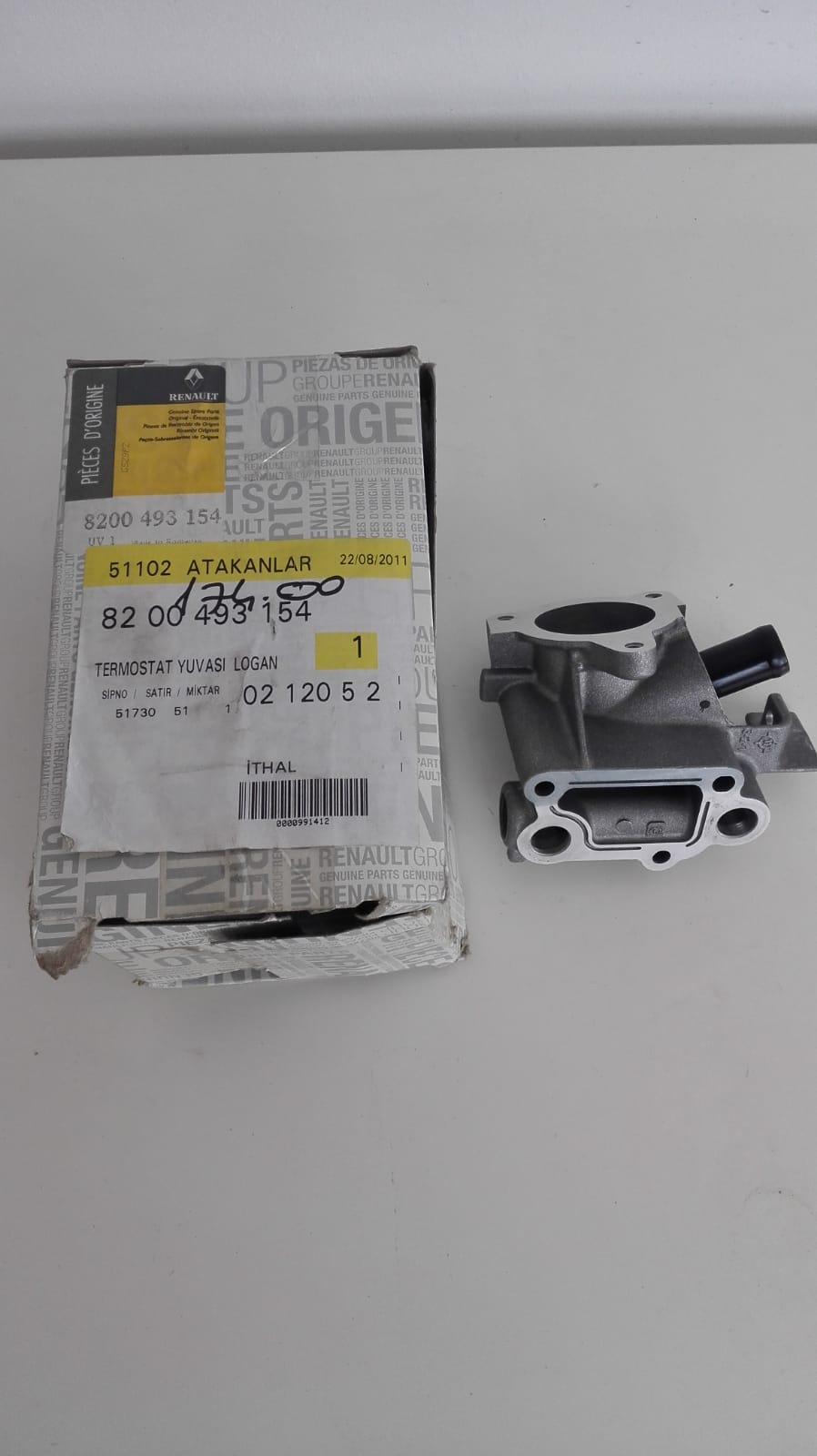 Dacia Logan 1.6 8 Valf Termostat Yuvası 8200493154 Renault Orjina ...