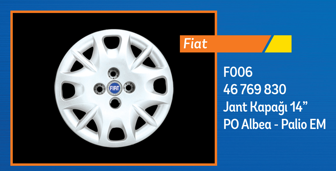 Fiat Albea/Palio/Siena Jant Kapağı (14 inç/4 Adet) - Tisa F006