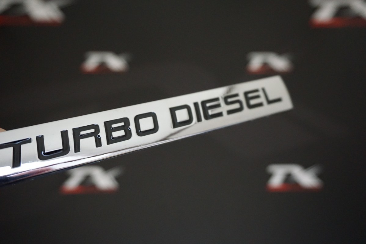 Turbo Diesel Bagaj Krom Metal Yazı Logo OEM Ürün