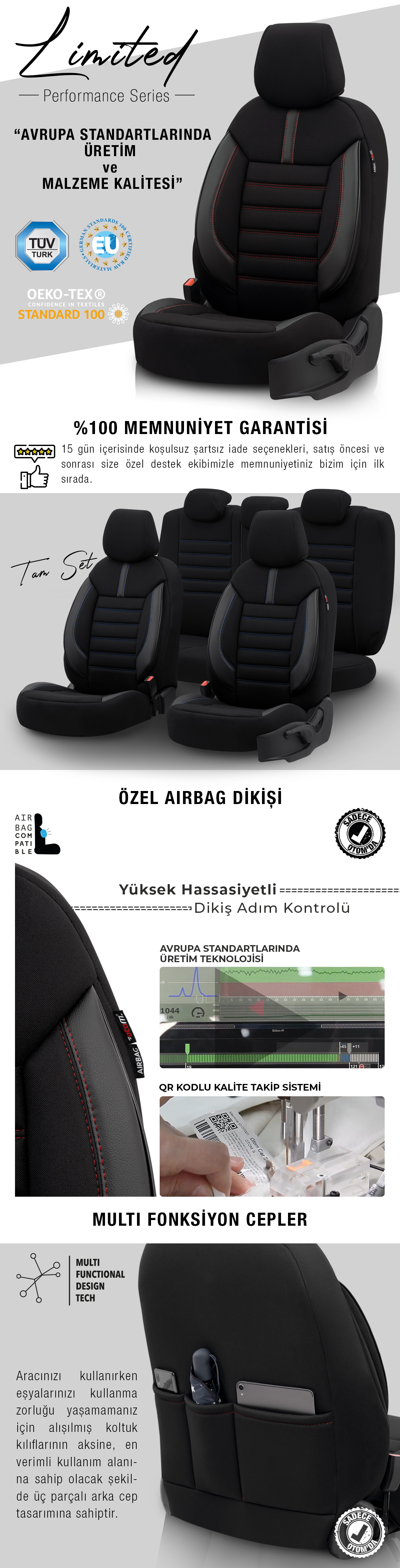otom limited design airbag dikisli ortopedik oto koltuk kilifi fiyatlari ve ozellikleri