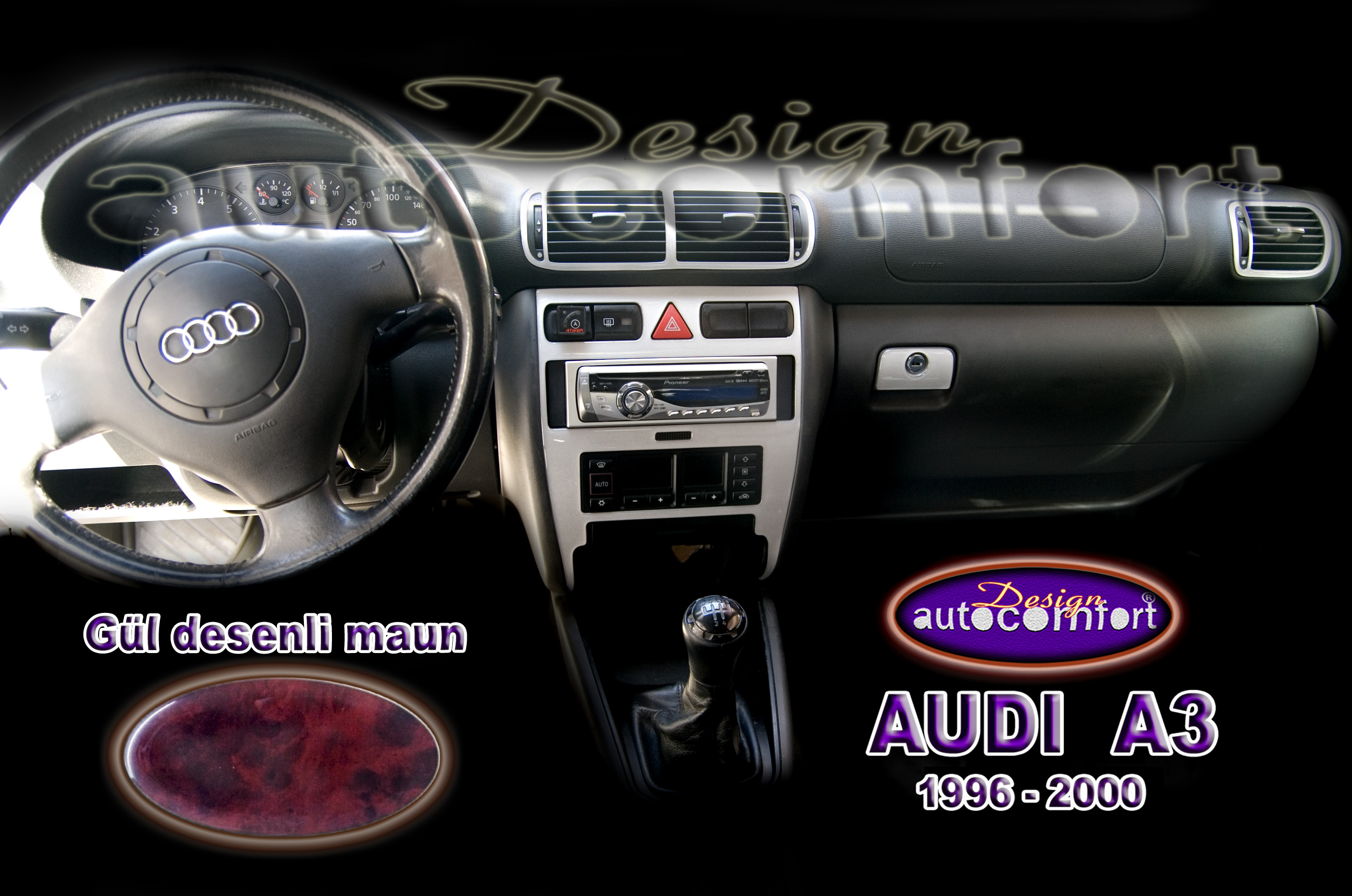 Audi A3 Konsol Kaplama Maun 1996-2000 Digital Klima 8 Prç