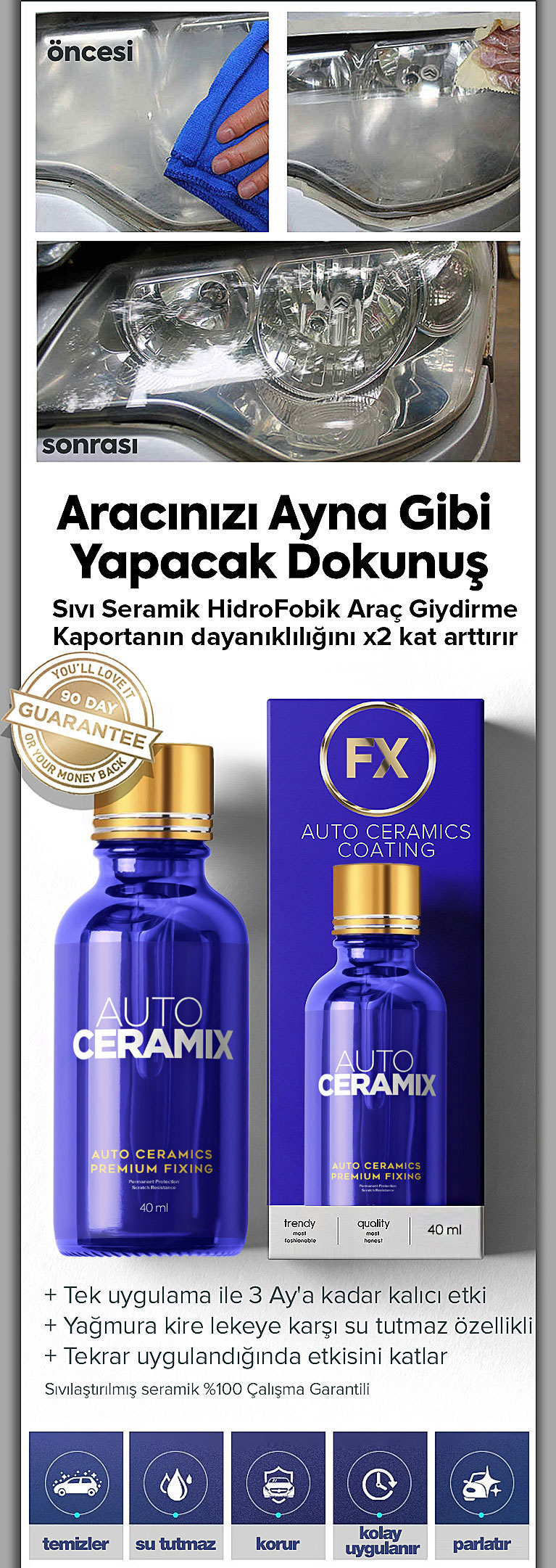 Auto Ceramix Sivi Seramik Kaplama Tekli Fiyatlari Ve Ozellikleri